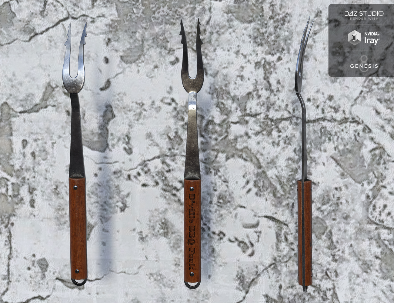Kitchen Wasteland Weapons Kitchen Wasteland Weapons by: Rascal3D, 3D Models by Daz 3D