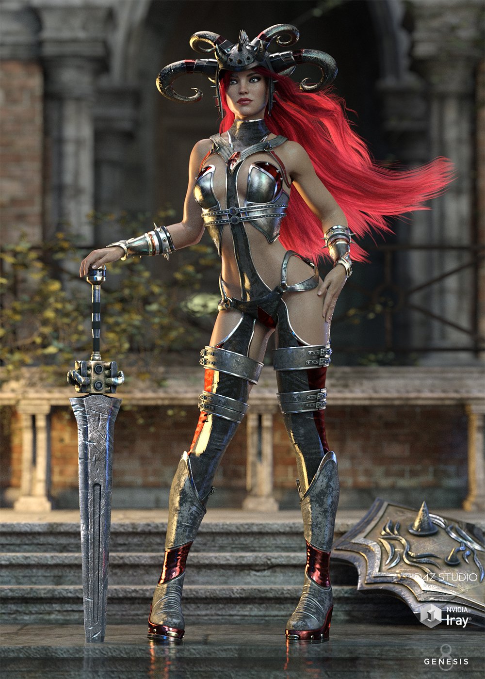 Zealoth Outfit and Weapons for Genesis 8 Female(s) by: HM, 3D Models by Daz 3D