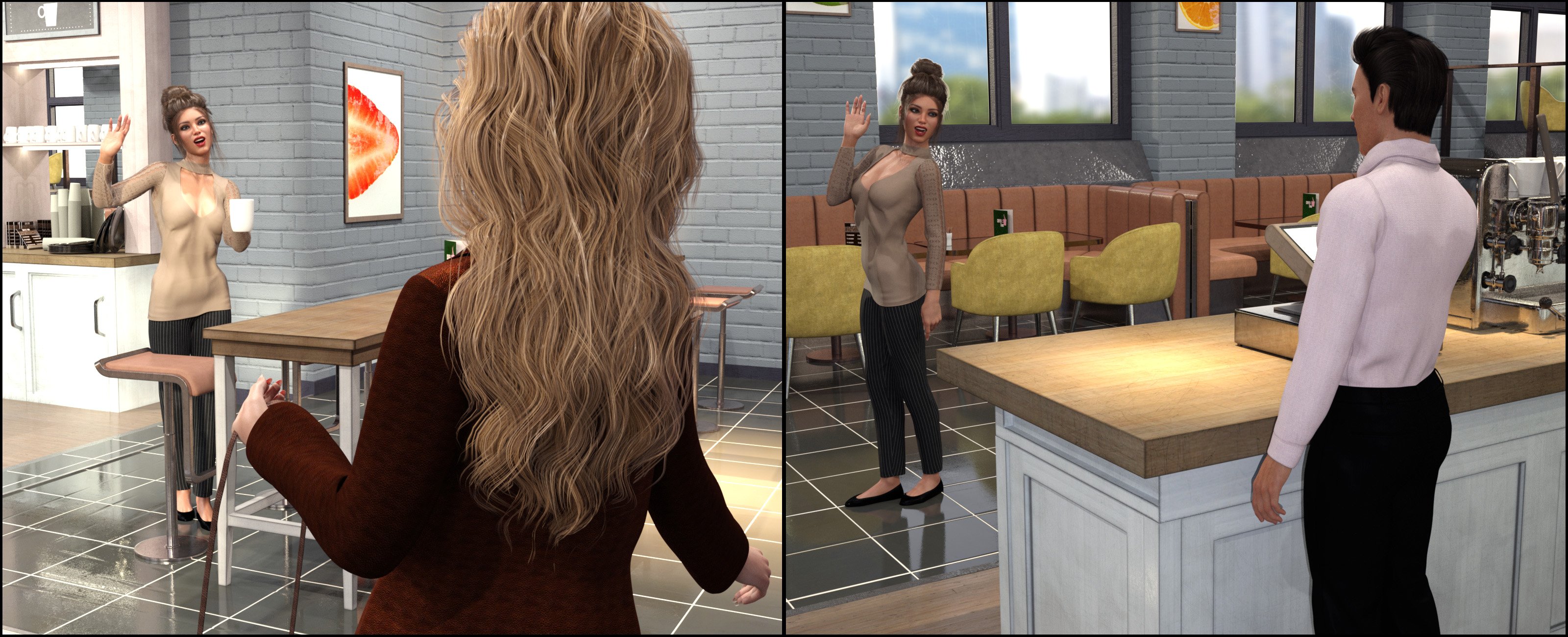 Z Coffee Shop Environment with Poses for Genesis 3 and 8 Z Coffee Shop Environment with Poses for Genesis 3 and 8 by: Zeddicuss, 3D Models by Daz 3D
