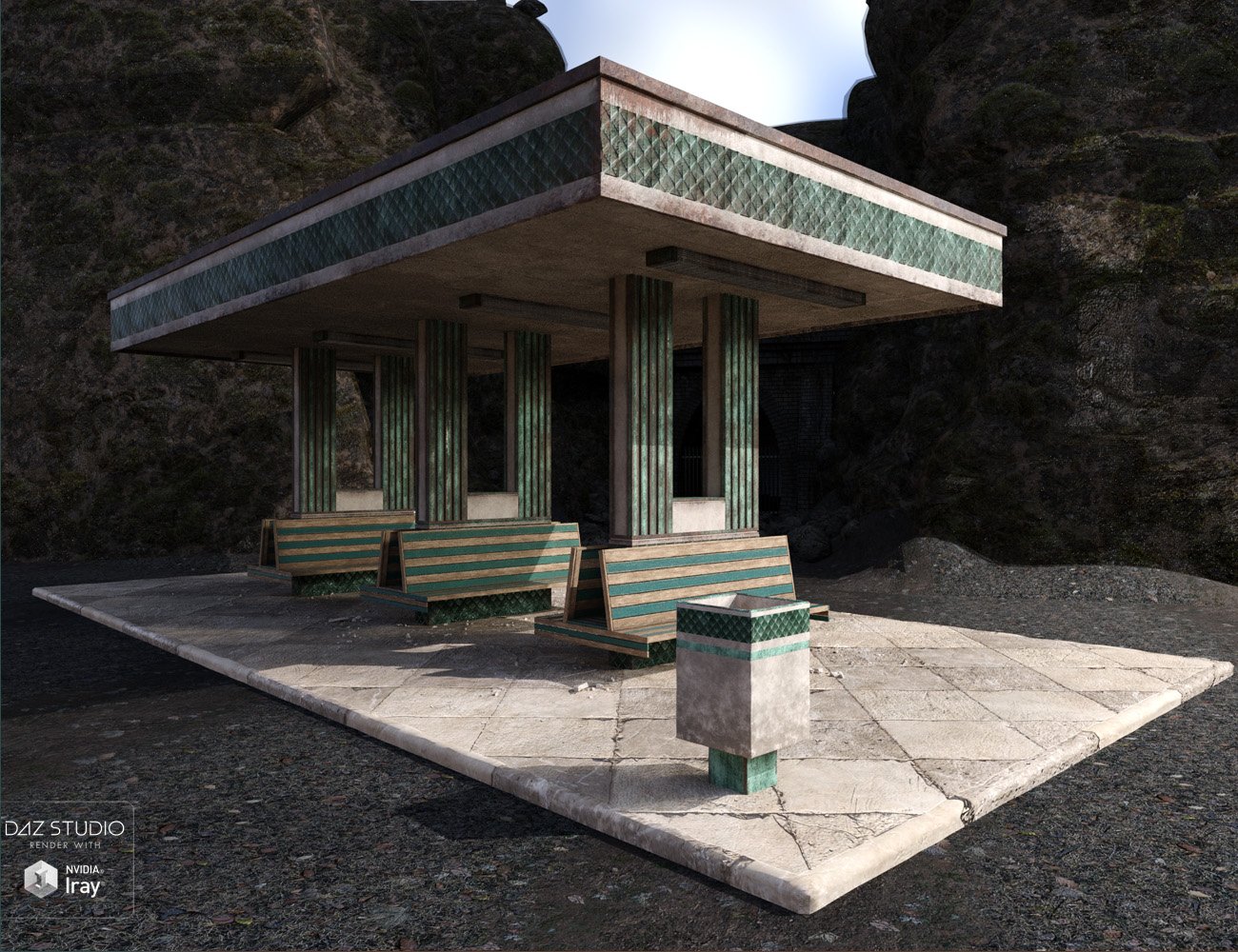 Classy Copper for POI Bus Stop 1 by: ForbiddenWhispers, 3D Models by Daz 3D