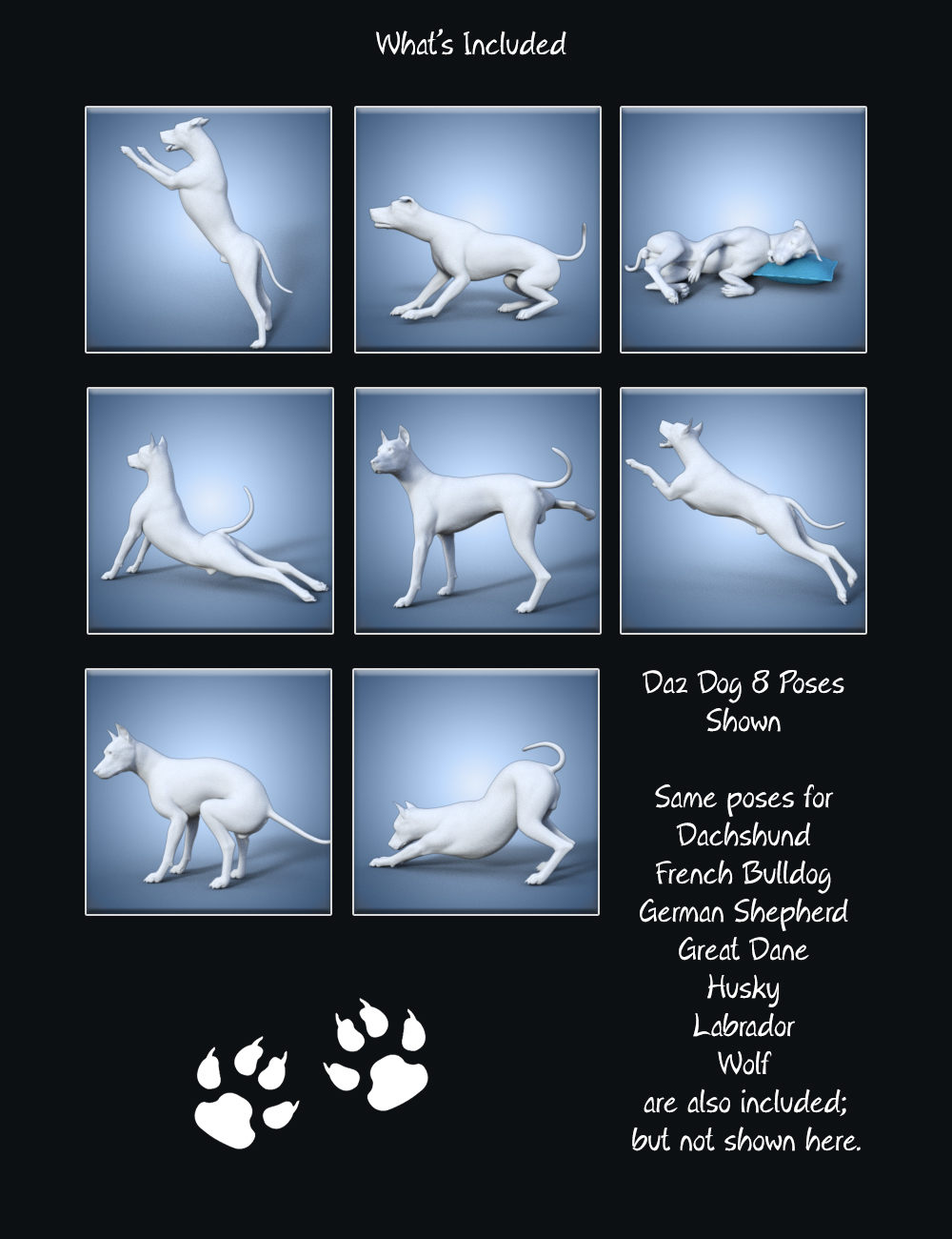 Naughty Dog Props and Poses for Daz Dog 8 by: Titan XiVirtual_World, 3D Models by Daz 3D