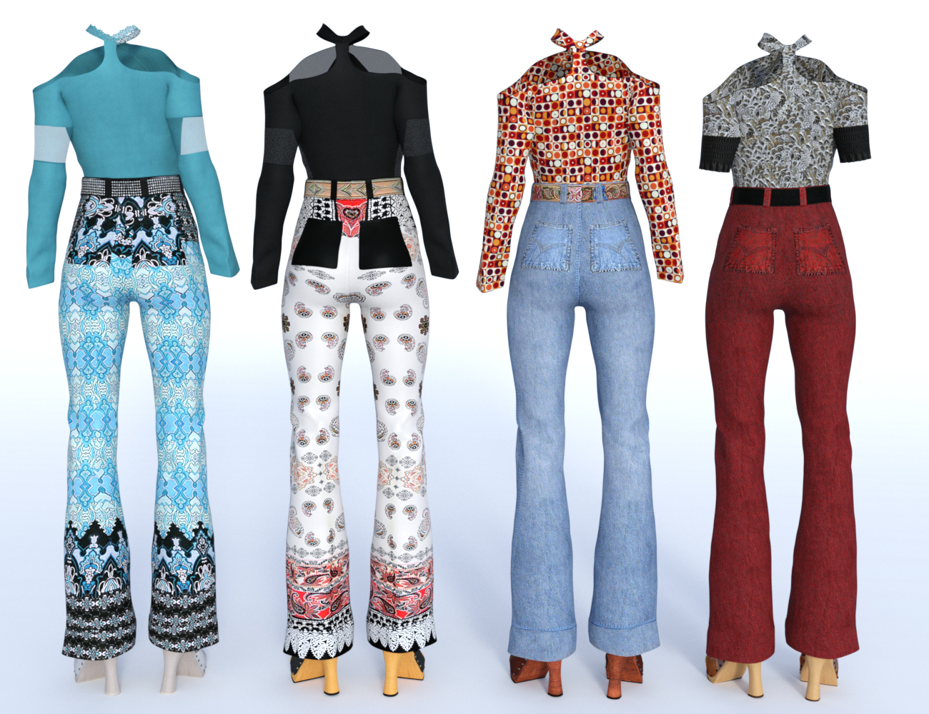 dForce Groovy Outfit Textures by: Shox-Design, 3D Models by Daz 3D