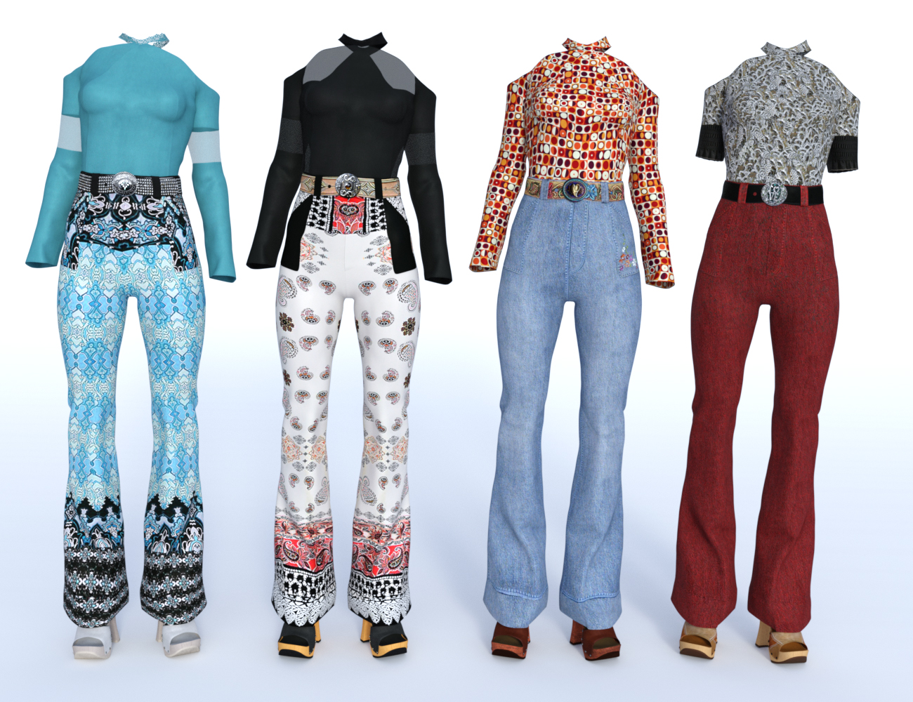 dForce Groovy Outfit Textures by: Shox-Design, 3D Models by Daz 3D