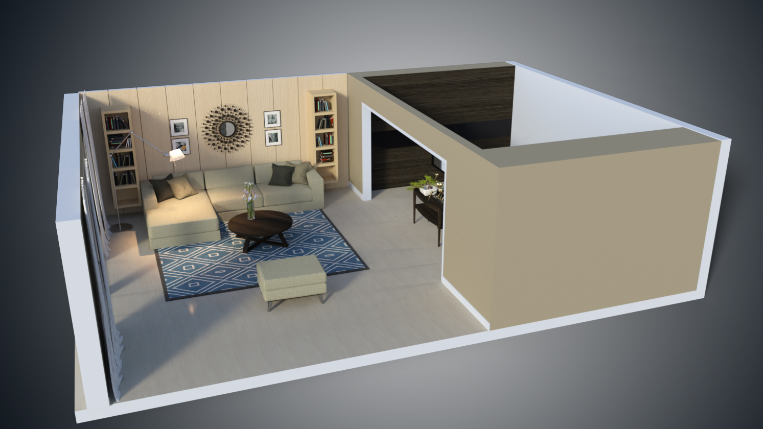 Summertime Living Room by: Digitallab3D, 3D Models by Daz 3D