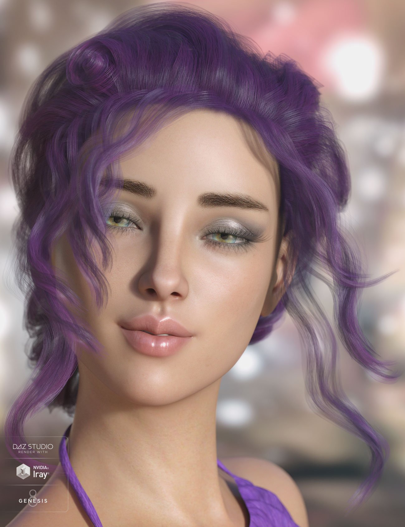 Ainsley Hair for Genesis 3 & 8 Female(s) | Daz 3D