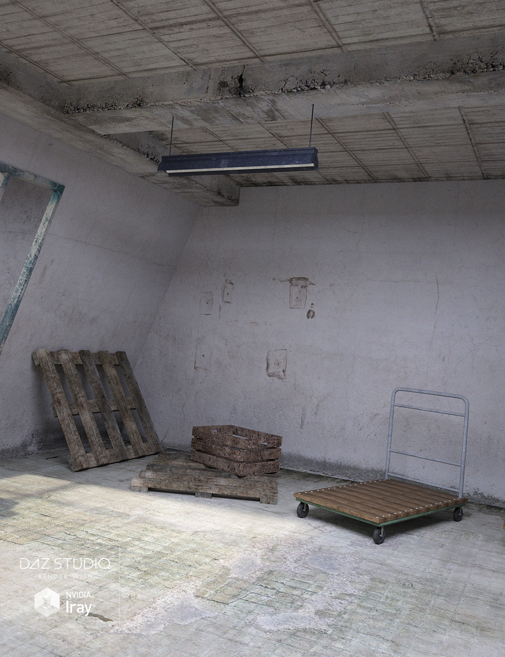 Industrial Room Interior and Props by: , 3D Models by Daz 3D