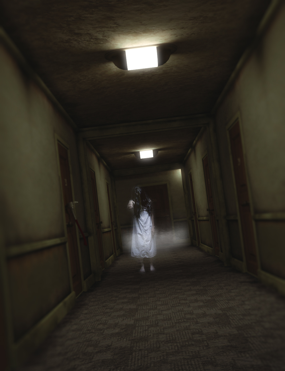 Haunted Corridor by: PerspectX, 3D Models by Daz 3D
