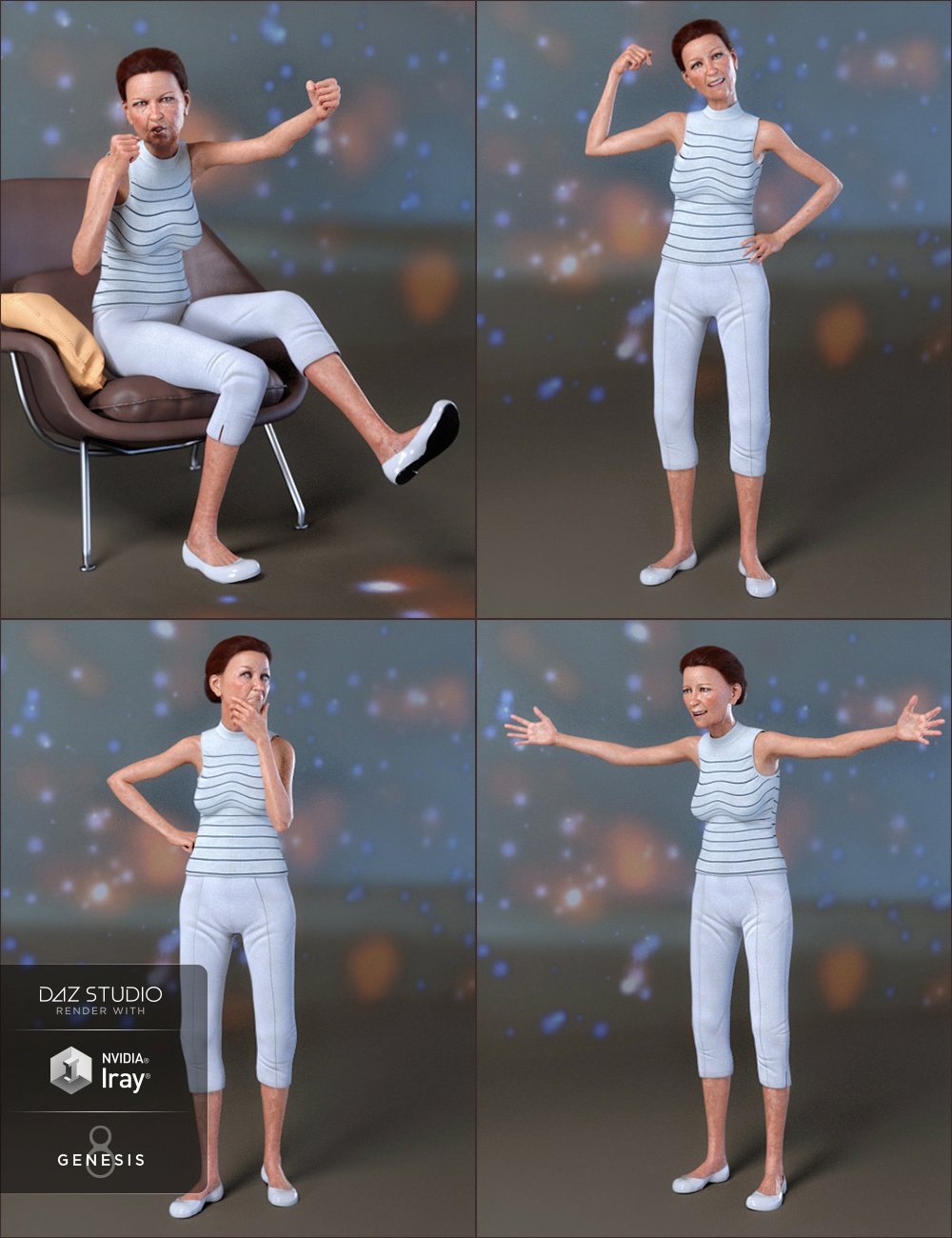 Spunky Poses and Expressions for Genesis 8 Female and Mabel 8 Spunky Poses and Expressions for Genesis 8 Female and Mabel 8 by: Capsces Digital Ink, 3D Models by Daz 3D