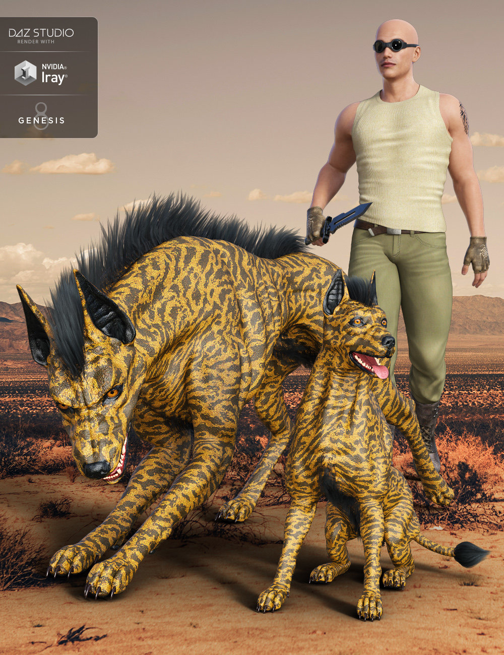 Anubis Hound for Daz Dog 8 by: midnight_stories, 3D Models by Daz 3D