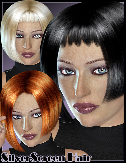 SilverScreen Hair by: Valea, 3D Models by Daz 3D