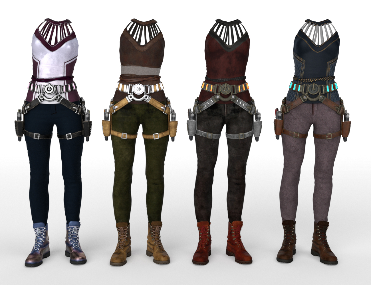 Bounty Huntress Outfit Textures Bounty Huntress Outfit Textures by: Moonscape GraphicsSade, 3D Models by Daz 3D