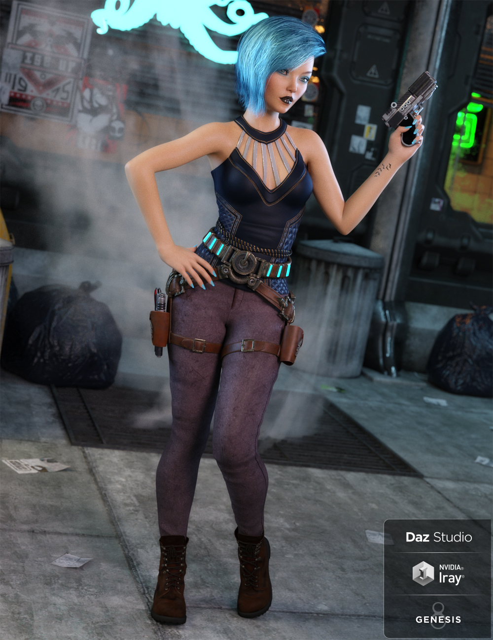Bounty Huntress Outfit Textures by: Moonscape GraphicsSade, 3D Models by Daz 3D