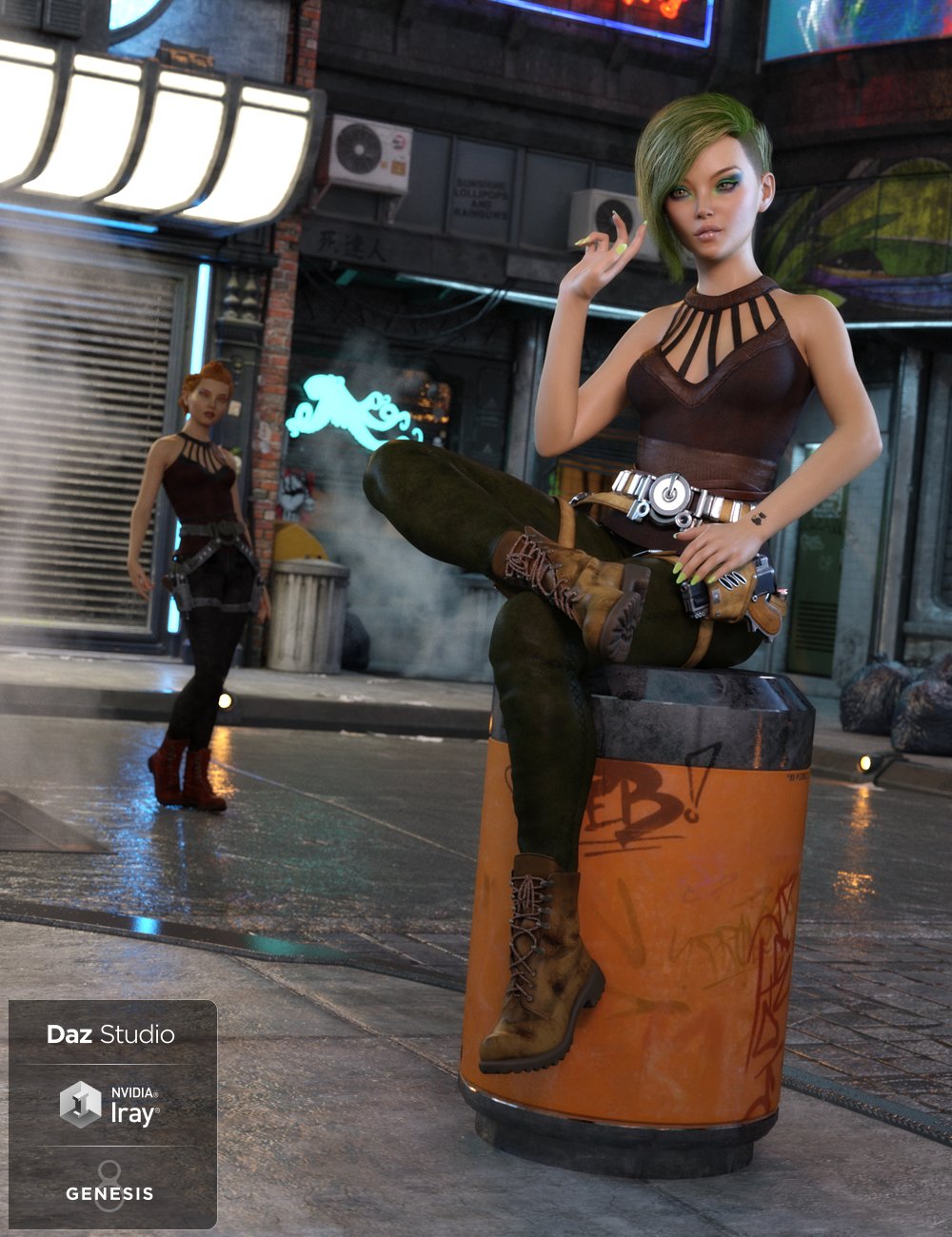 Bounty Huntress Outfit Textures Bounty Huntress Outfit Textures by: Moonscape GraphicsSade, 3D Models by Daz 3D