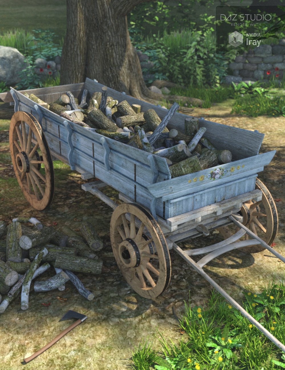 Suffolk Wagon by: Merlin Studios, 3D Models by Daz 3D