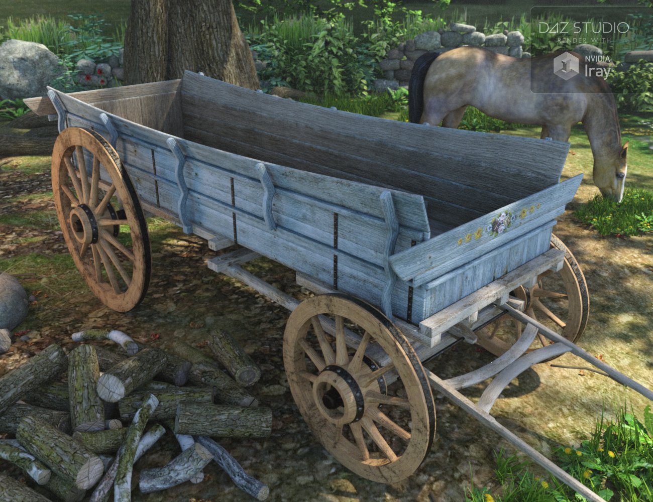Suffolk Wagon by: Merlin Studios, 3D Models by Daz 3D