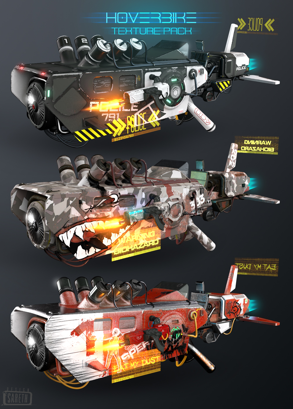Hoverbike by: Sareth, 3D Models by Daz 3D