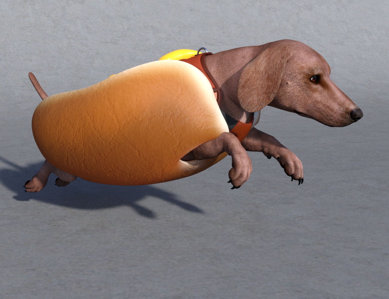 Hot Dog Costume for Daz Dog 8 by: SloshWerks, 3D Models by Daz 3D