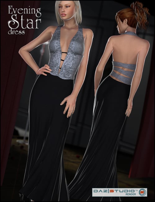Evening Star Dress by: Xena, 3D Models by Daz 3D