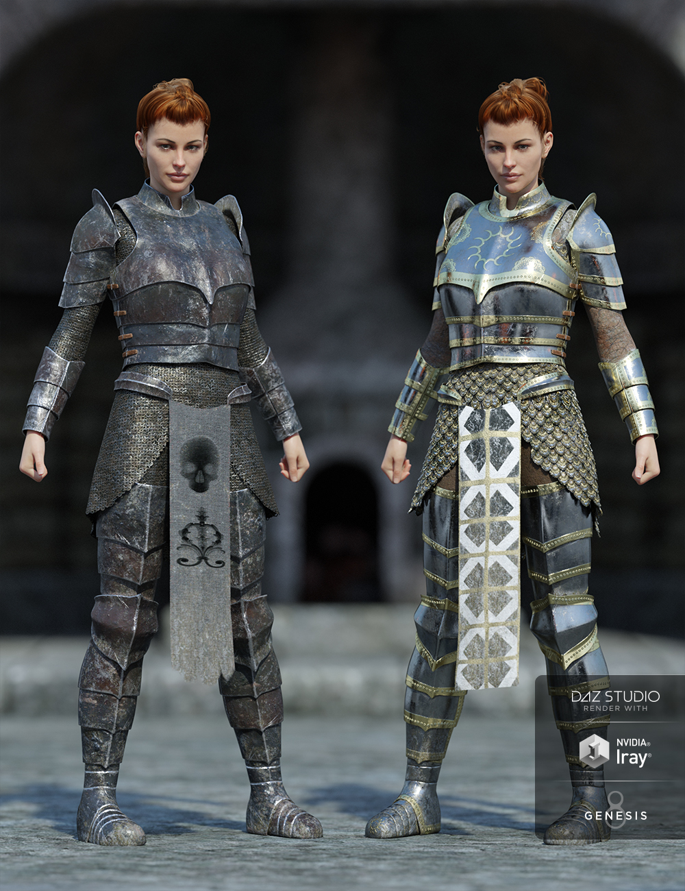 dForce High Paladin Textures by: GolaM, 3D Models by Daz 3D