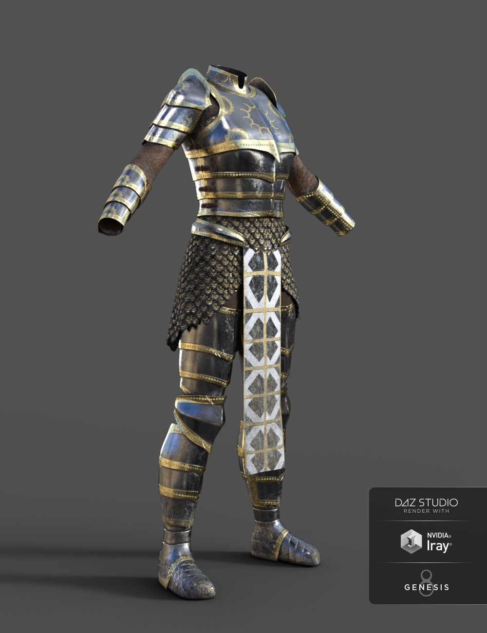 dForce High Paladin Textures | Daz 3D