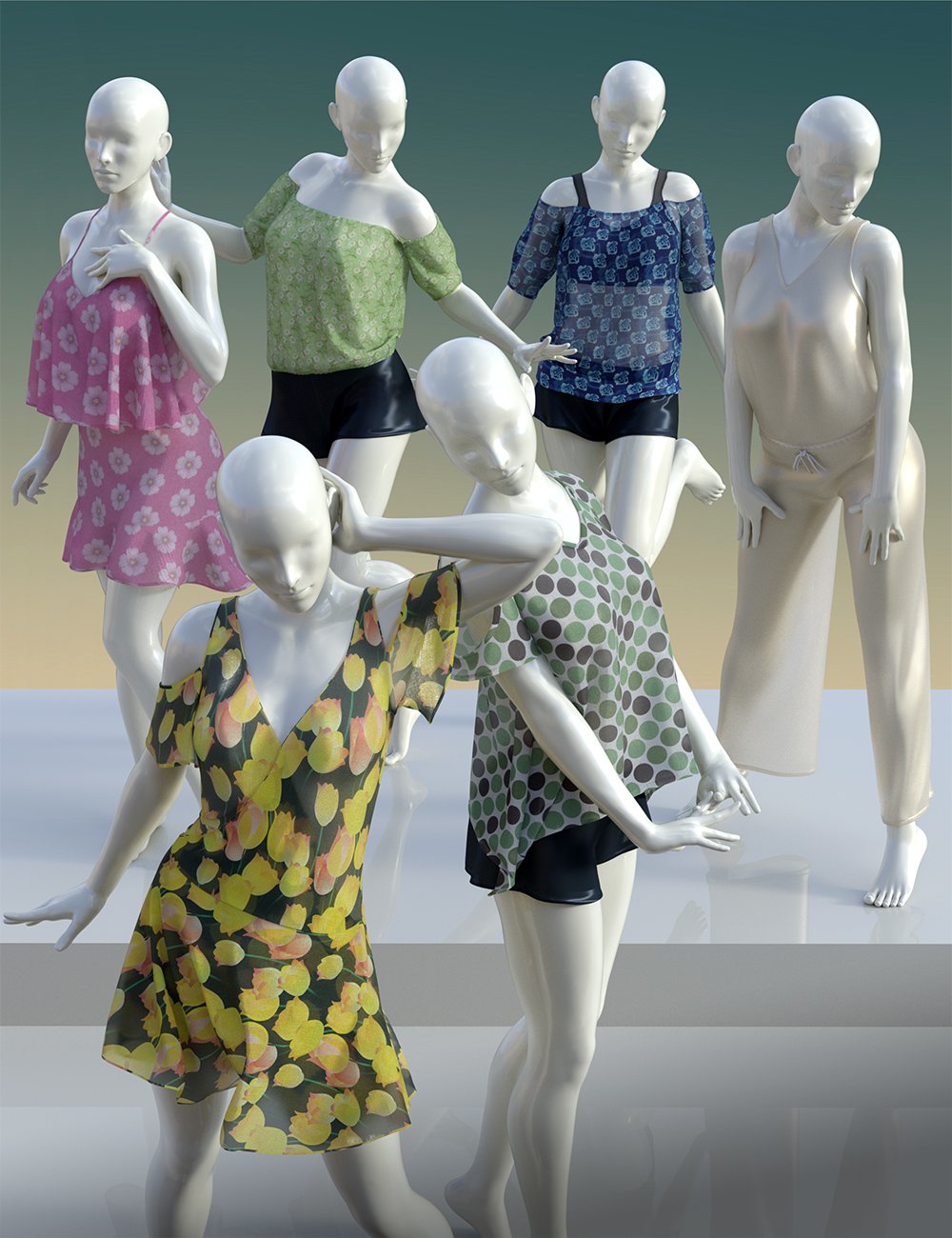 dForce Clothing Set 02 for Genesis 8 Female(s) | Daz 3D