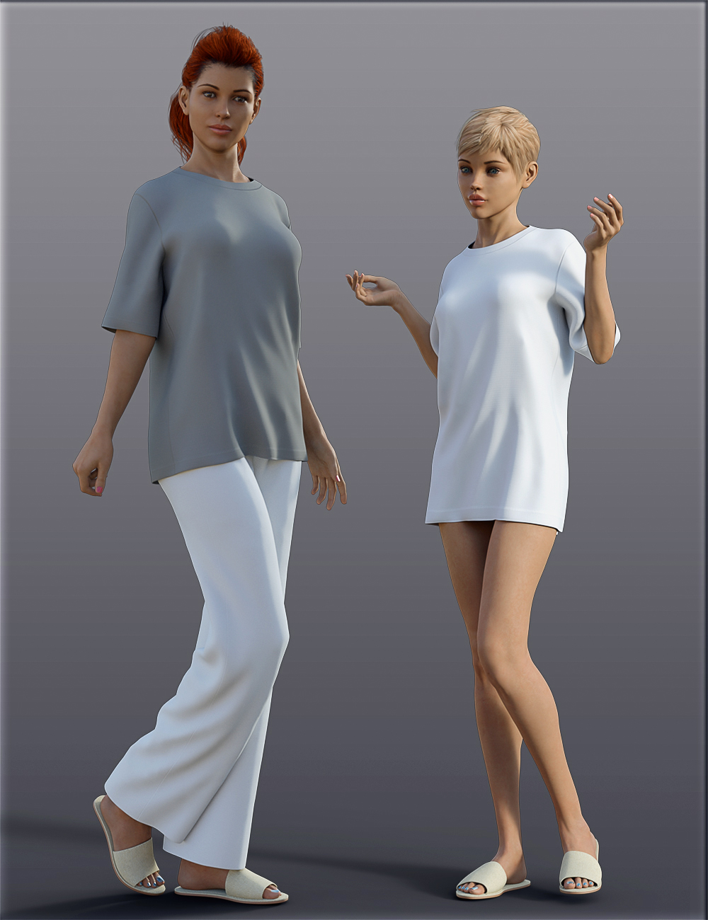 H&C dForce Housewear Outfit A for Genesis 8 Female(s) by: IH Kang, 3D Models by Daz 3D