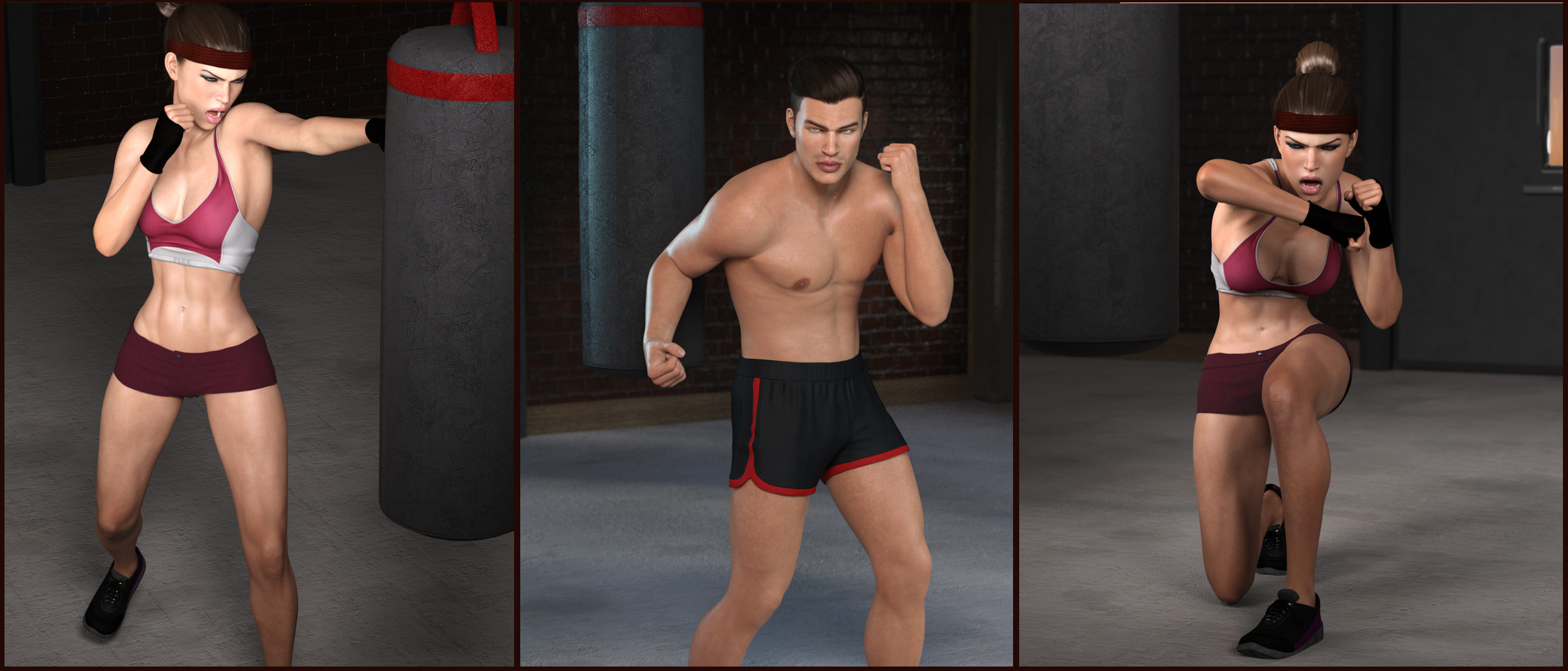 Z Fighting Series: Boxing Fever - Poses and Partials for Genesis 3 and 8 by: Zeddicuss, 3D Models by Daz 3D