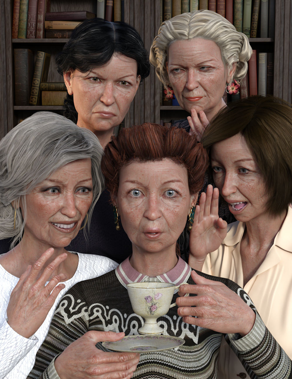 GOLDEN YEARS Expressions for Mabel 8 by: Sharktooth, 3D Models by Daz 3D