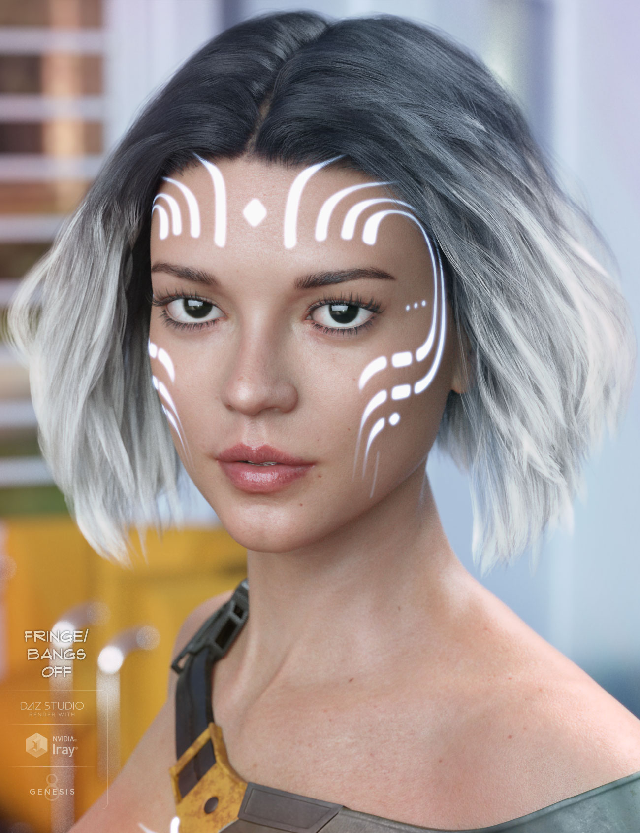 Ellisea Hair for Genesis 3 & 8 Female(s) by: AprilYSH, 3D Models by Daz 3D