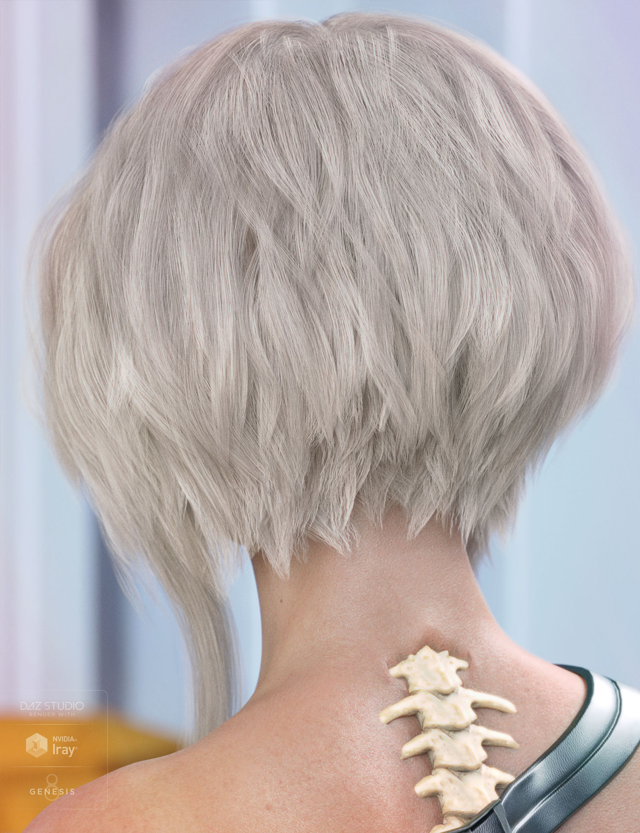 Ellisea Hair for Genesis 3 & 8 Female(s) by: AprilYSH, 3D Models by Daz 3D