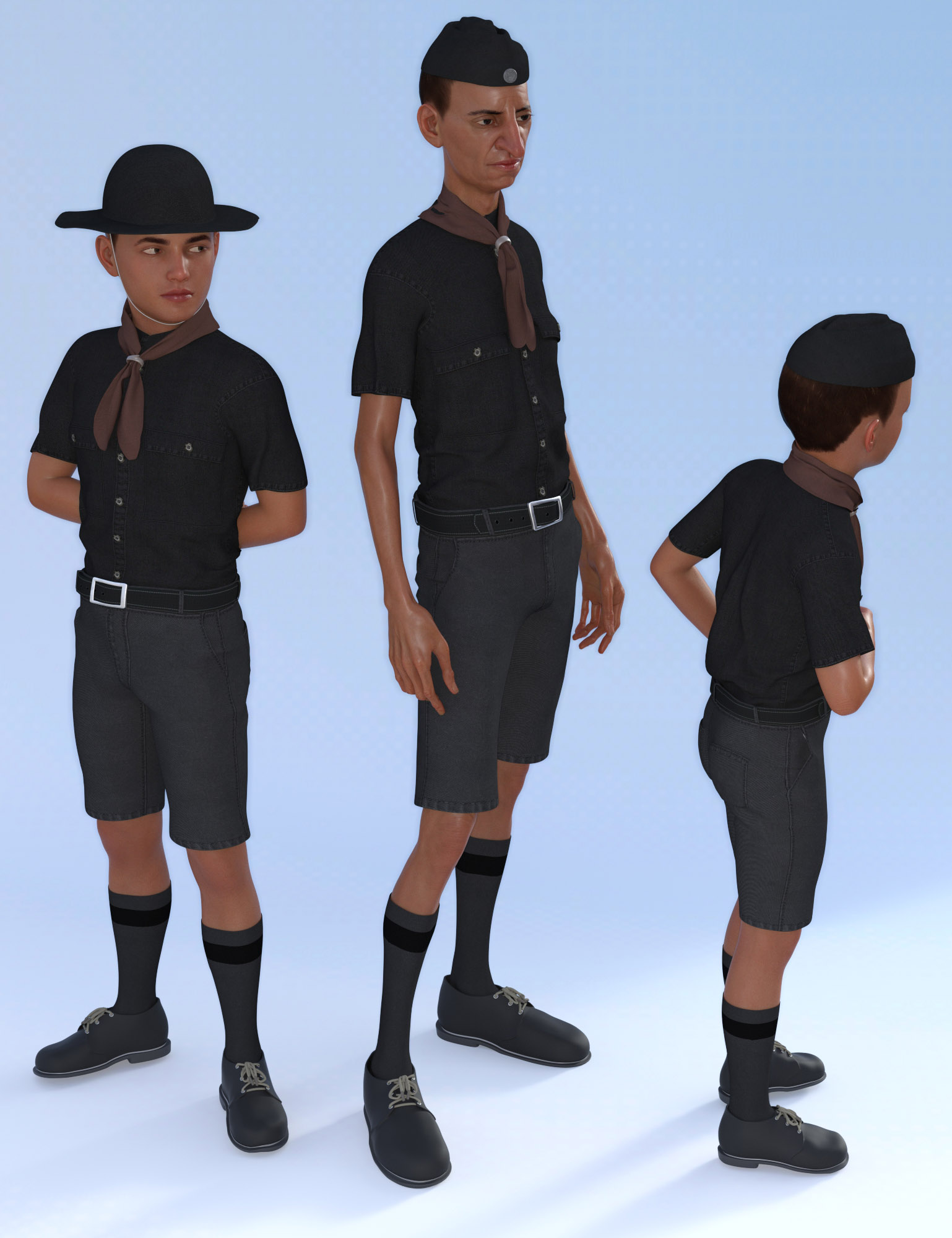 Classic Boy Scout for Genesis 8 Male(s) by: Oskarsson, 3D Models by Daz 3D