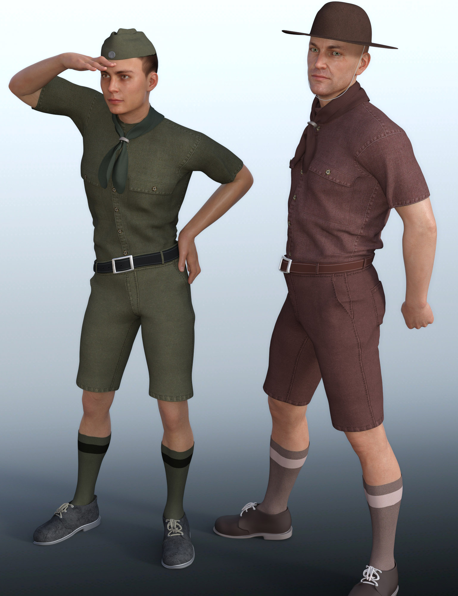 Classic Boy Scout for Genesis 8 Male(s) by: Oskarsson, 3D Models by Daz 3D