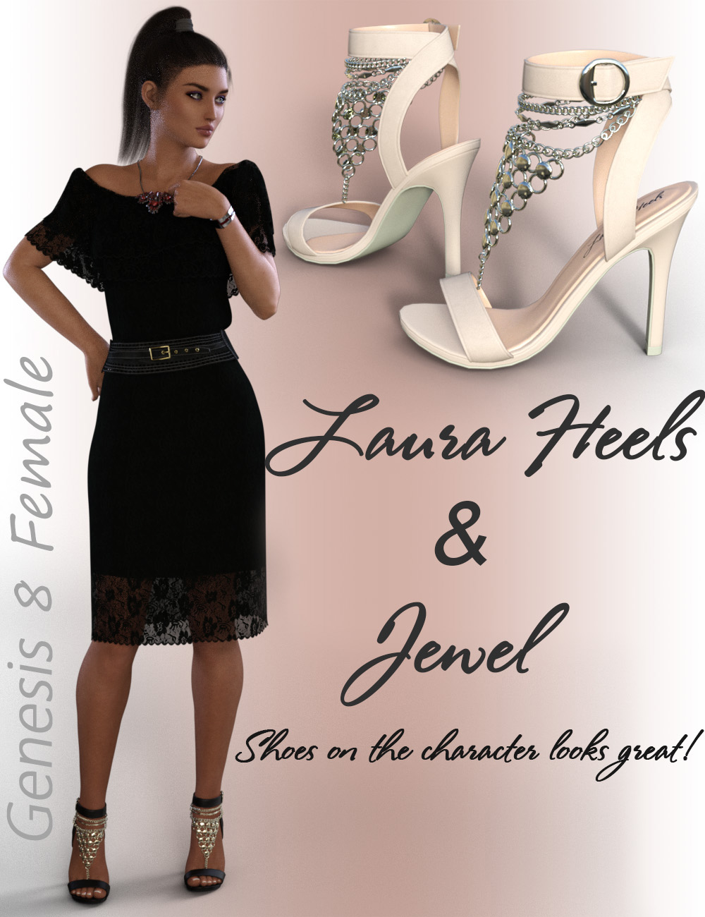 Laura Jewel Heels for Genesis 8 Female(s) Laura Jewel Heels for Genesis 8 Female(s) by: OnnelArryn, 3D Models by Daz 3D