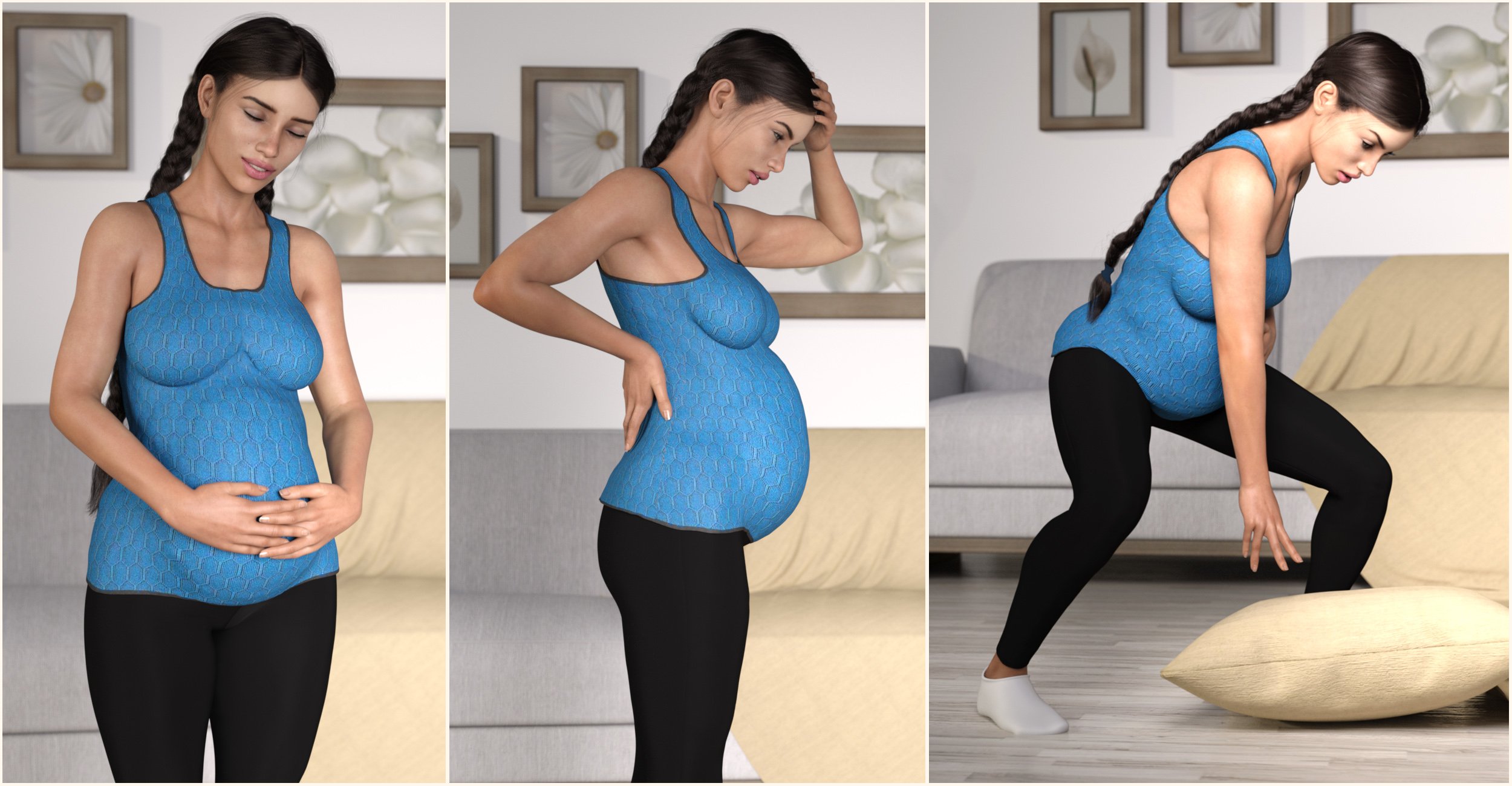 Z Expecting - Pregnancy Preset and Poses for Genesis 3 and 8 Z Expecting - Pregnancy Preset and Poses for Genesis 3 and 8 by: Zeddicuss, 3D Models by Daz 3D