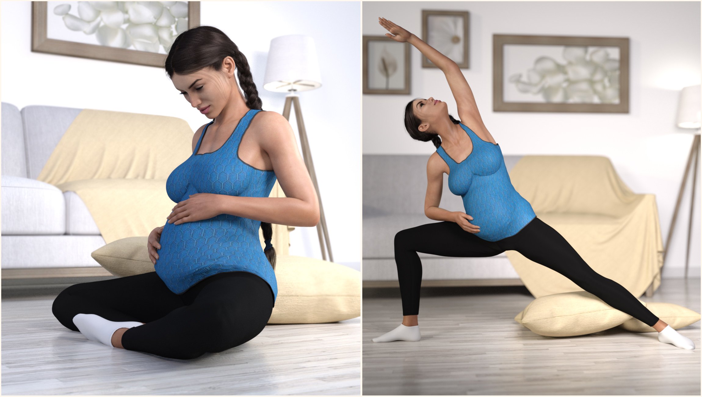 Z Expecting - Pregnancy Preset and Poses for Genesis 3 and 8 by: Zeddicuss, 3D Models by Daz 3D