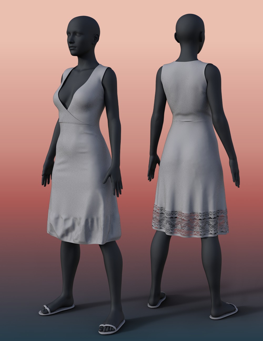 dForce Beachflower Summer Dress for Genesis 8 Female(s) by: AquariusImmersive-DreamWorld, 3D Models by Daz 3D