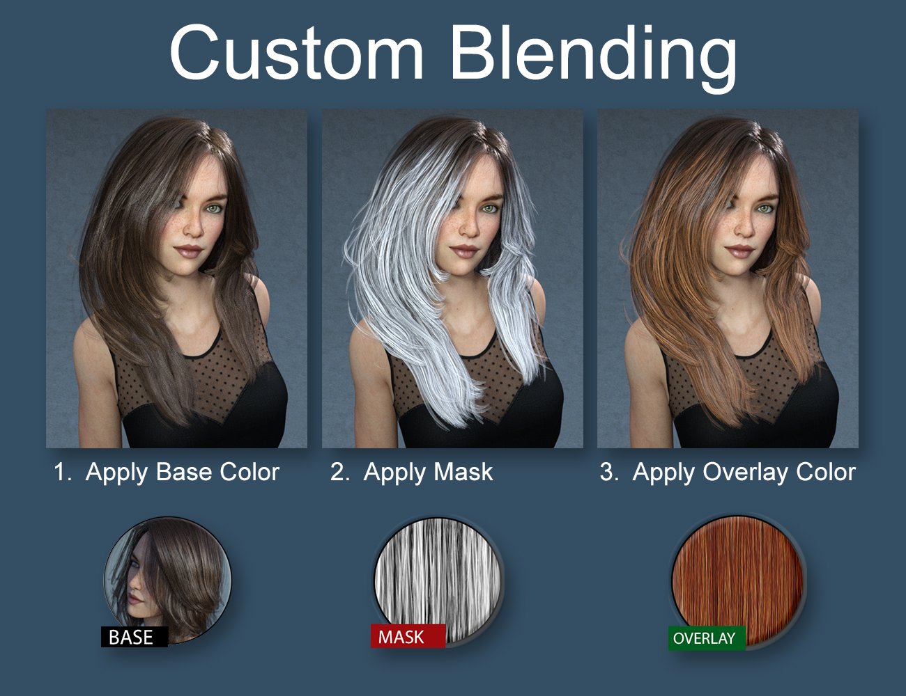 ColorWerks Hair Shaders for Iray | Daz 3D