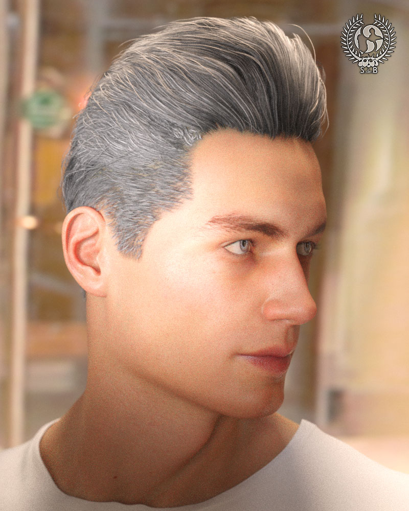 Pompadour and Sideburns Hair for Genesis 3 and 8 Male(s)
