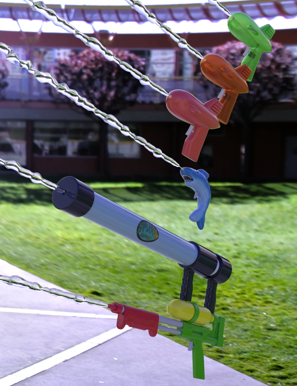 Summertime Water Guns by: Valandar, 3D Models by Daz 3D