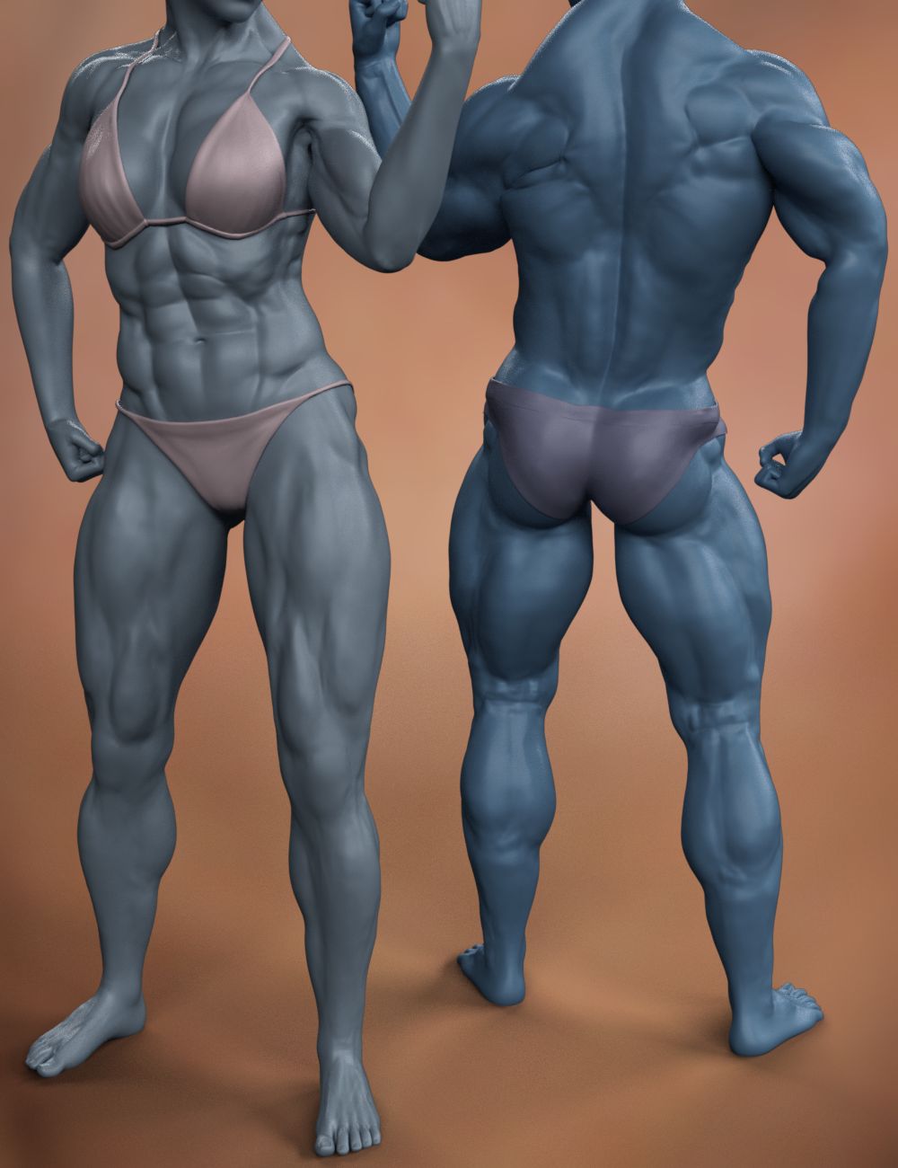 Musculature HD Morphs Bundle for Genesis 8 by: xenic101, 3D Models by Daz 3D