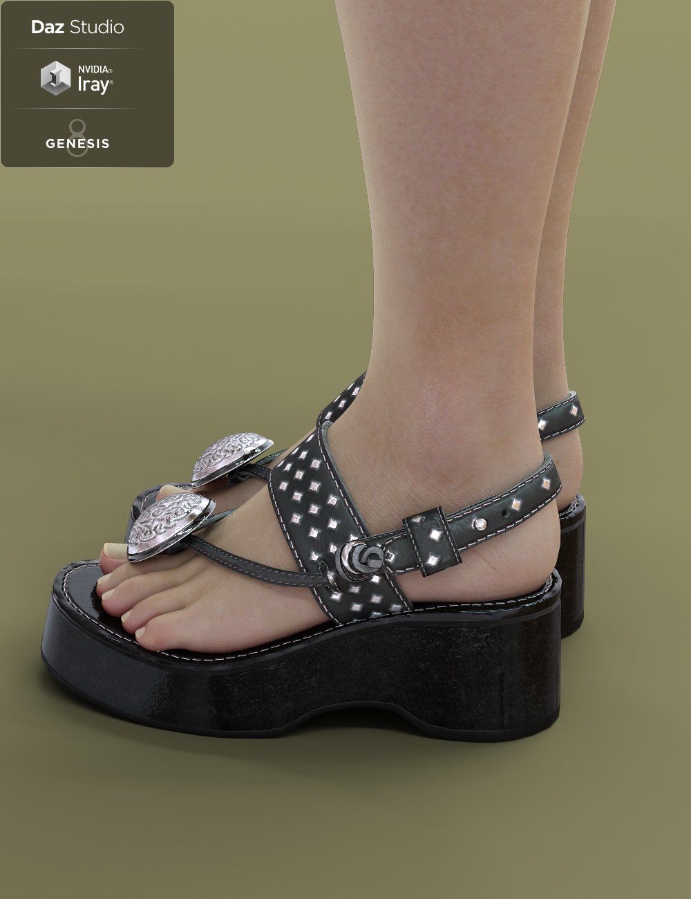 Jiwoo Sandals for Genesis 8 Female(s) Jiwoo Sandals for Genesis 8 Female(s) by: chungdan, 3D Models by Daz 3D