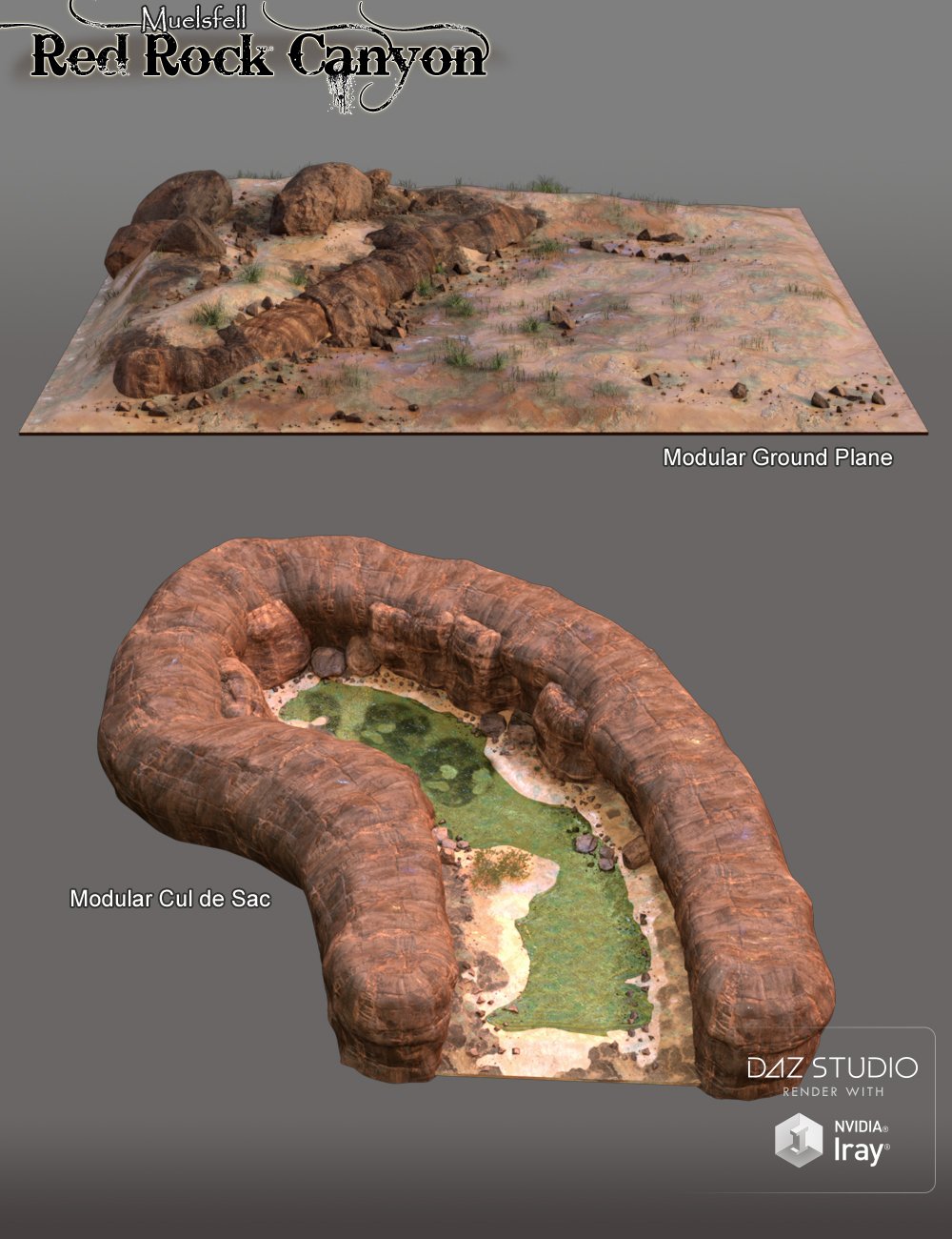 Muelsfell Modular Red Rock Canyon by: E-Arkham, 3D Models by Daz 3D