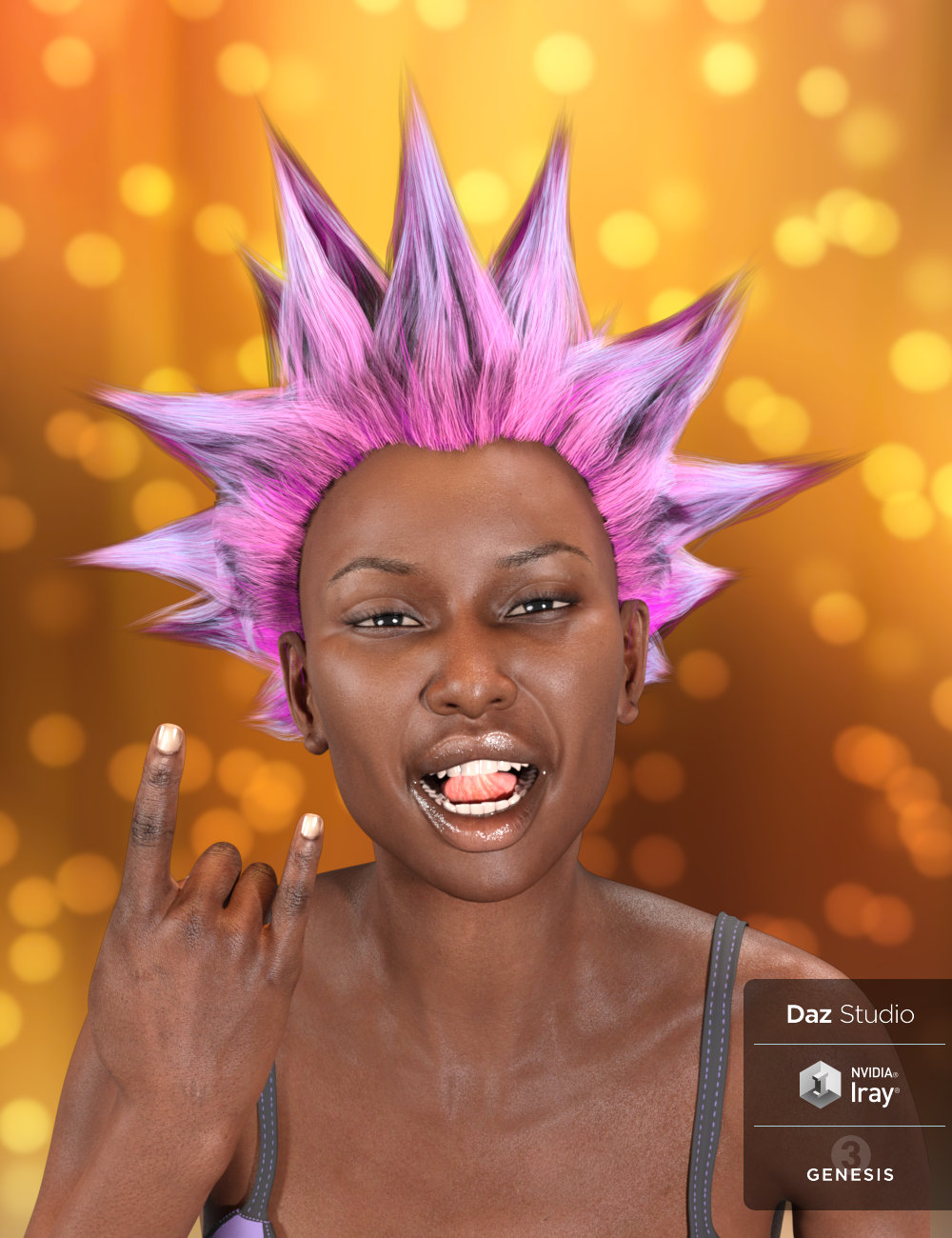 Shock Hair for Genesis 3 and 8 Females Shock Hair for Genesis 3 and 8 Females by: the3dwizard, 3D Models by Daz 3D