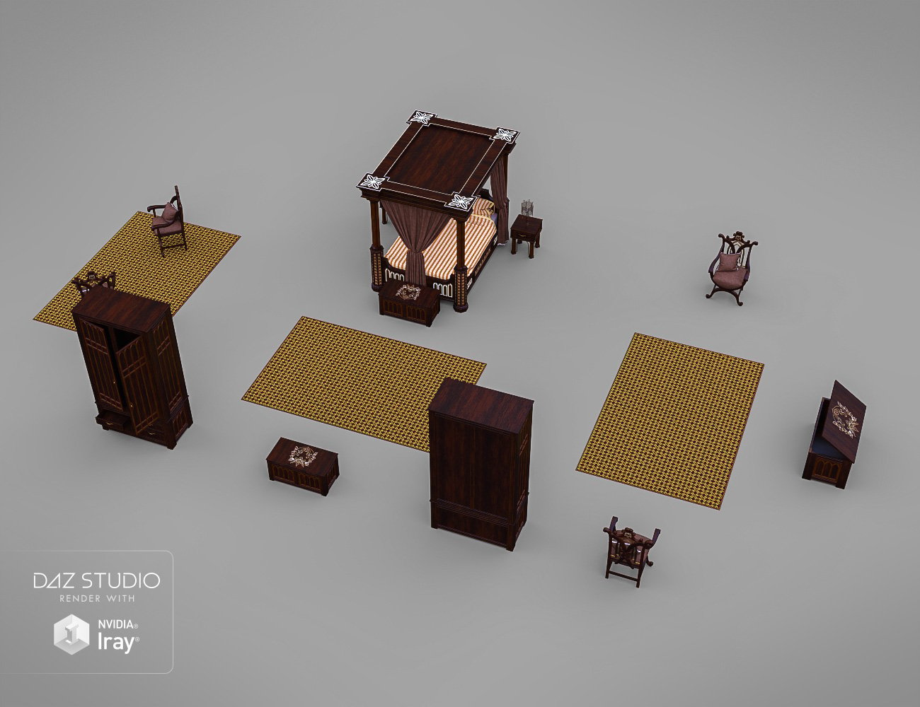 Rosemoor Manor II - Furniture by: Dark-Elf, 3D Models by Daz 3D