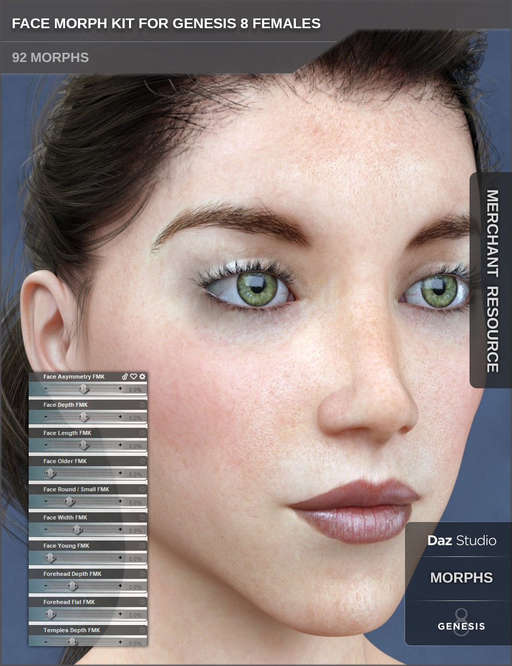Face Morph Kit for Genesis 8 Female by: SF-Design, 3D Models by Daz 3D