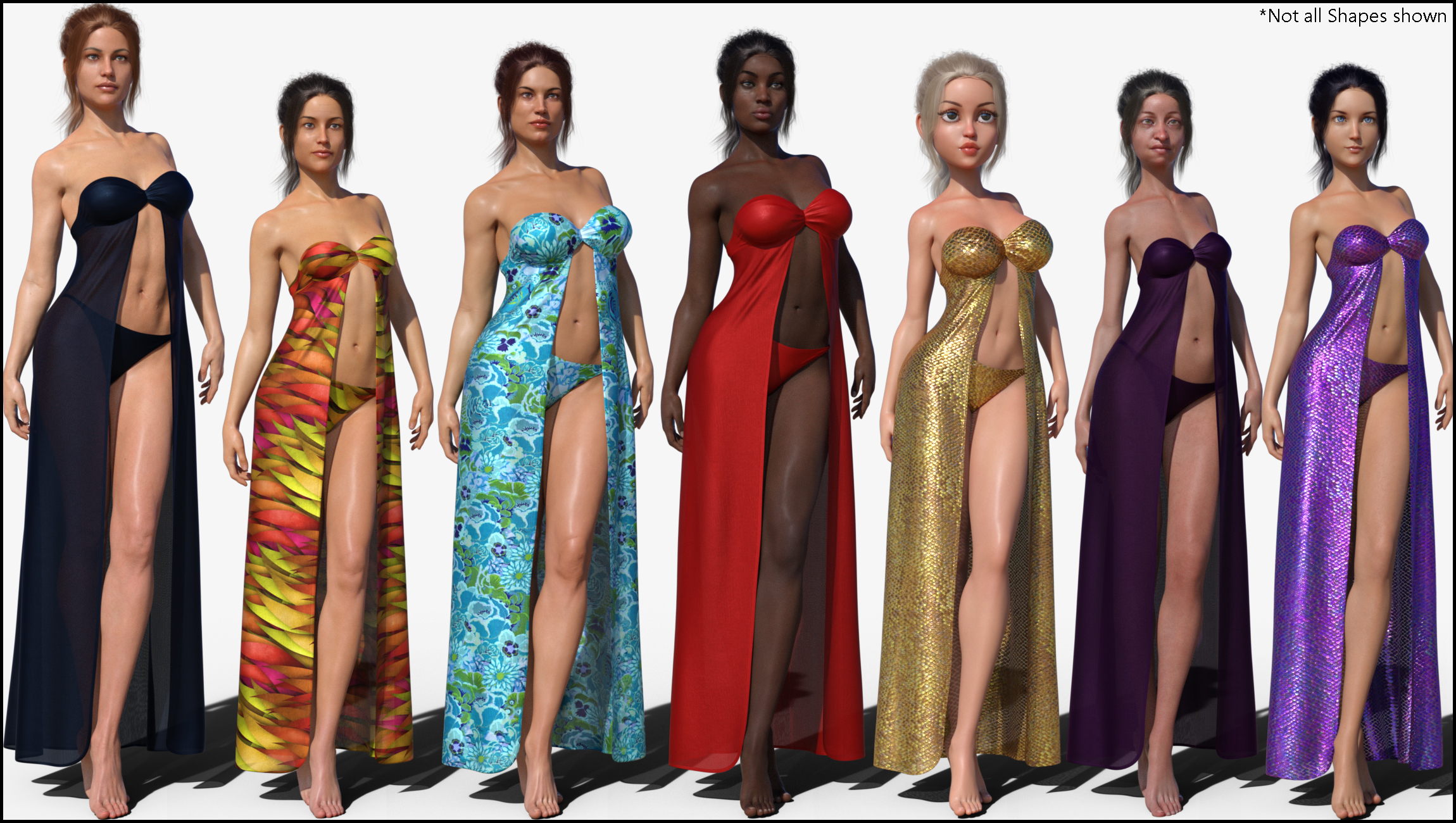 dForce Dresskini for Genesis 8 Female(s) by: Nikisatez, 3D Models by Daz 3D