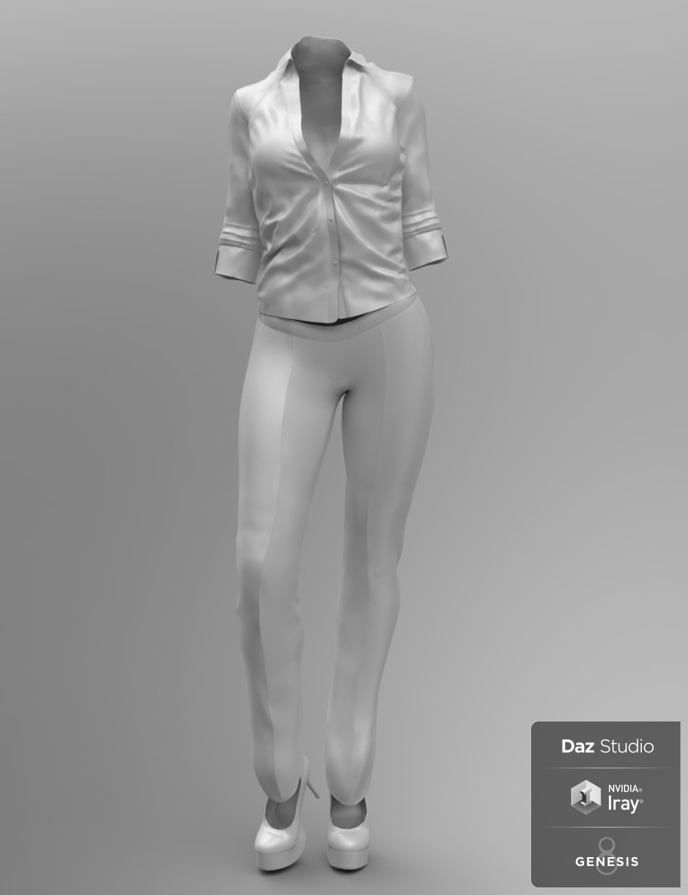 Work Day Outfit for Genesis 8 Female(s) by: 4blueyes, 3D Models by Daz 3D