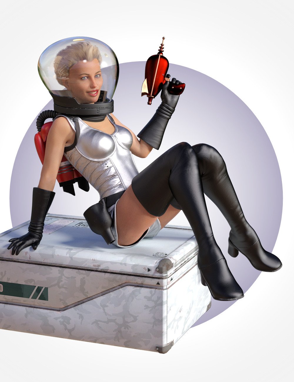 SciFi PinUp Outfit for Genesis 8 Female(s) by: the3dwizard, 3D Models by Daz 3D