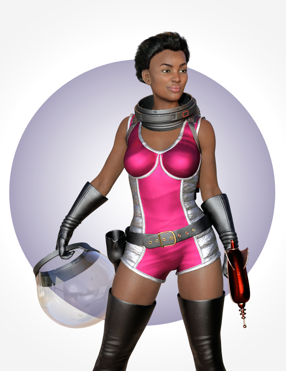 SciFi PinUp Outfit for Genesis 8 Female(s) by: the3dwizard, 3D Models by Daz 3D