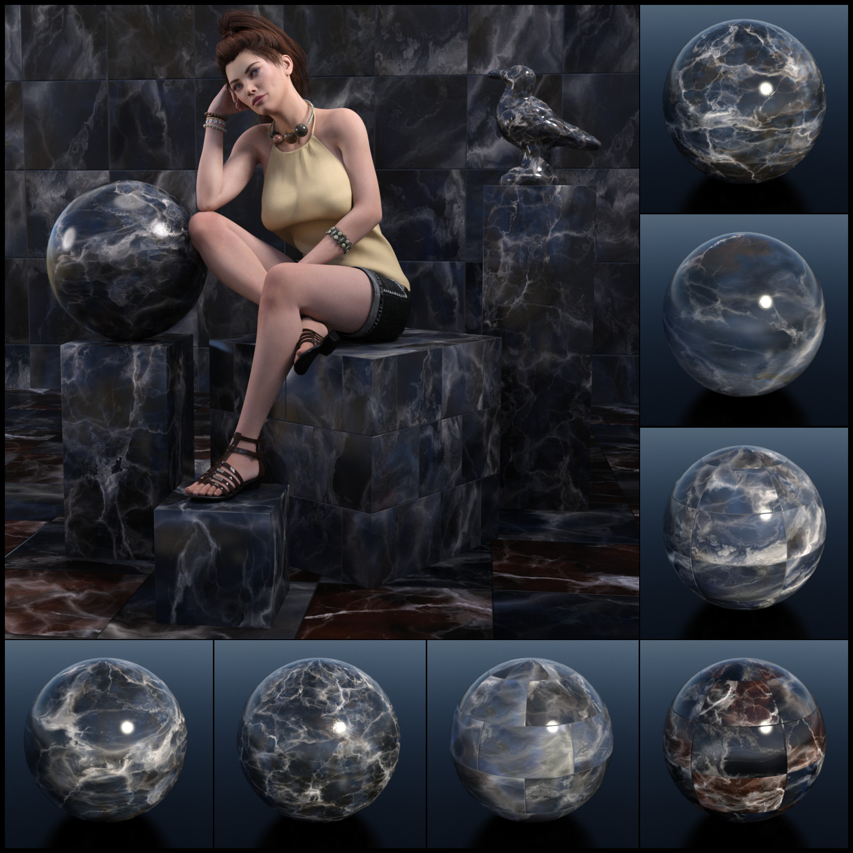 DG Iray Marble Shaders DG Iray Marble Shaders by: IDG DesignsDestinysGarden, 3D Models by Daz 3D